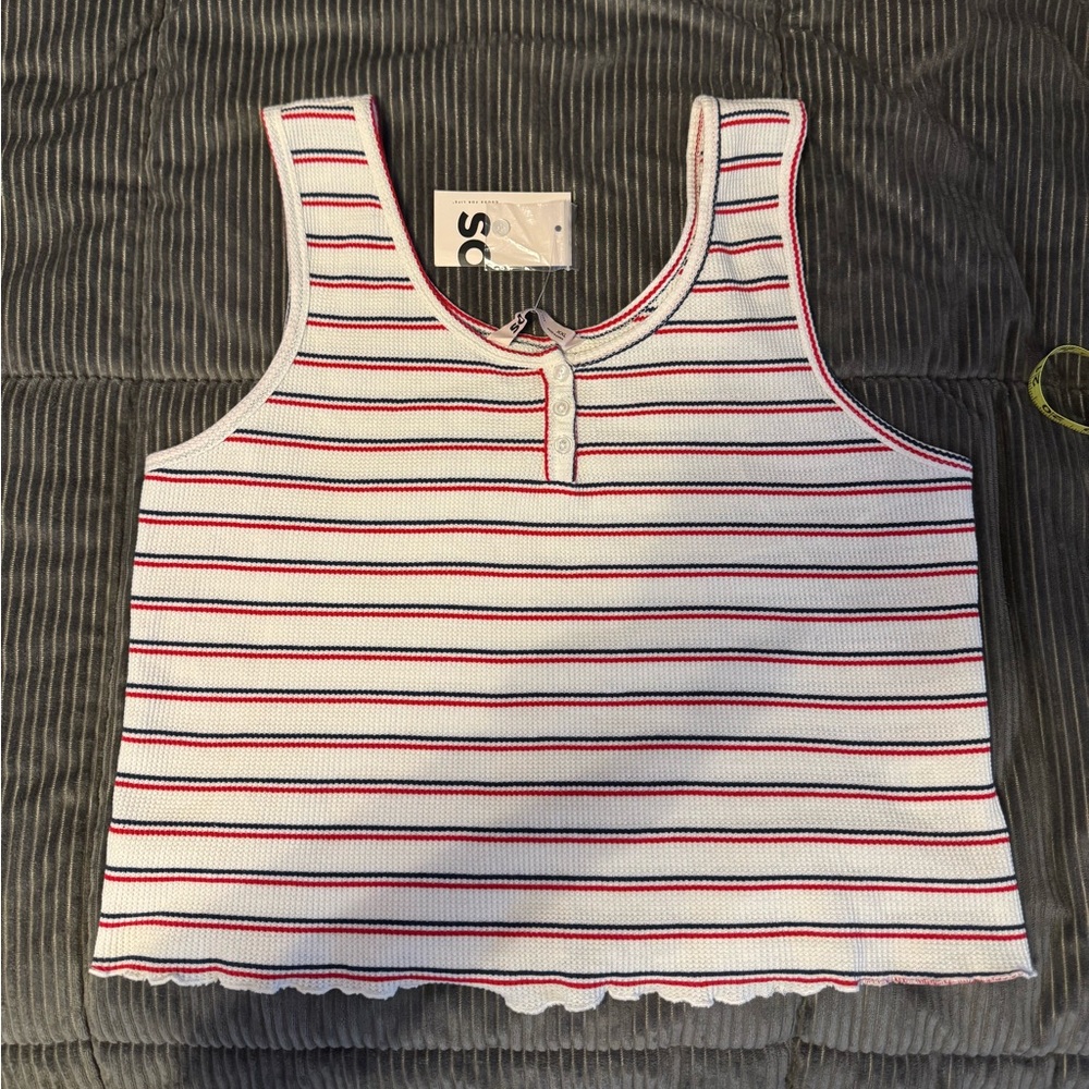 SO Henley tank top